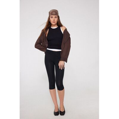 Tezenis Leggings Capri in Cotone Organico Donna Nero Tamaño L Tezenis Leggings Capri in Cotone Organico Donna Nero Tamaño L