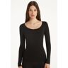 Tezenis Maglia Scollo Madonna Maniche Lunghe in Viscosa Donna Nero Tamaño XL