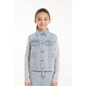 Tezenis Giacca Gilet Smanicata in Denim Bambina Blu Tamaño 2-3