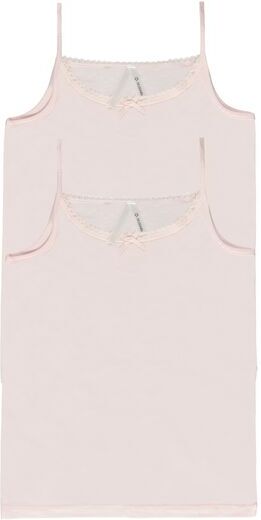 Tezenis 2 X Canotta Basic Pizzo Multipack Bambina Rosa