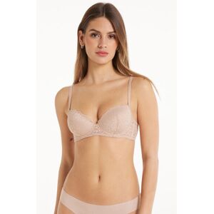 Tezenis Reggiseno Balconcino Leggermente Imbottito in Pizzo Riciclato Wien Donna Naturale Tamaño 3E