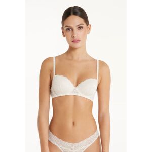 Tezenis Reggiseno Balconcino Leggermente Imbottito in Pizzo Riciclato Wien Donna Avorio Tamaño 3B