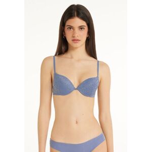 Tezenis Reggiseno Super Push-up in Pizzo Riciclato Los Angeles Donna Azzurro Tamaño 2B