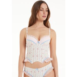 Tezenis Reggiseno Bra Top Effetto Corpetto Push-Up Imbottito Dreaming Flowers Donna Floreale Tamaño 2B