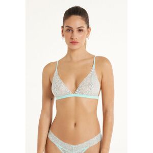 Tezenis Reggiseno Triangolo Lisbon Senza Imbottitura in Pizzo Riciclato Donna Azzurro Tamaño 3C