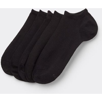 Tezenis 5 Paia Pedulini in Cotone Tinta Unita Unisex Donna Nero Tamaño 37-39 Tezenis 5 Paia Pedulini in Cotone Tinta Unita Unisex Donna Nero Tamaño 37-39