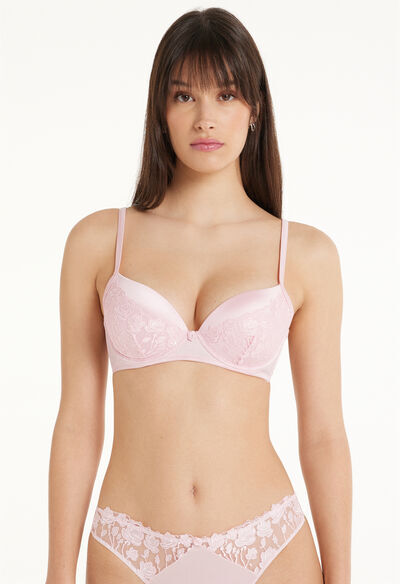 Tezenis Reggiseno Balconcino Berlin Red Passion Lace Donna Rosa Chiaro Tamaño 2B