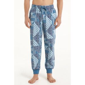 Tezenis Pantalone Lungo in Cotone con Polsini Uomo Blu Tamaño L