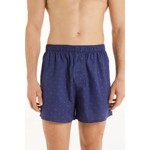 Tezenis Boxer in Tela di Cotone Fantasia Uomo Blu Tamaño M