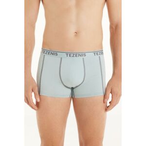 Tezenis Boxer in Cotone Cuciture a Contrasto con Logo Uomo Verde Tamaño XL