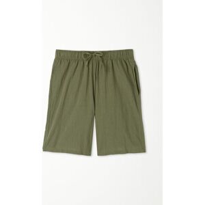 Tezenis Pantaloncini Corti in 100% Cotone Super Leggero con Tasche Uomo Verde Tamaño M