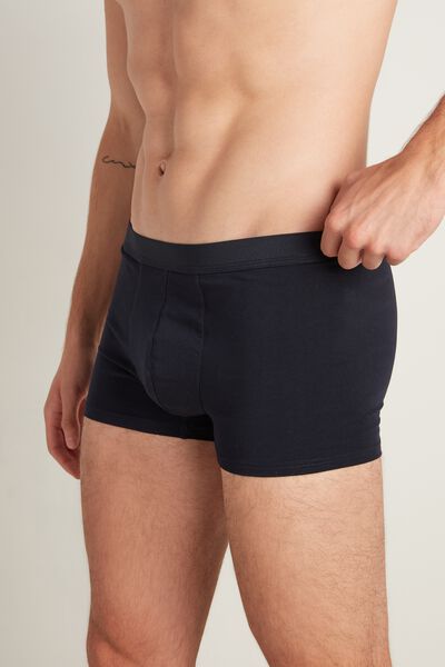 Tezenis Boxer in Cotone Elasticizzato Uomo Blu