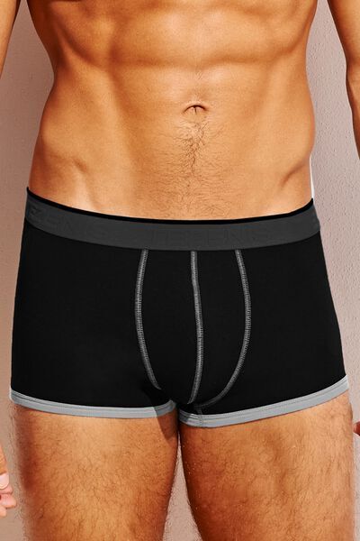 Tezenis Boxer Con Elastico a Contrasto Uomo Nero