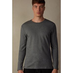 Intimissimi Maglia Manica Lunga in Caldo Cotone Uomo Grigio Scuro Taglia XXL