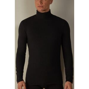 Intimissimi Maglia a Manica Lunga in Modal Cashmere Collo Alto Uomo Nero Taglia L