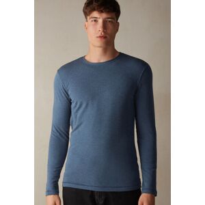 Intimissimi Maglia a Manica Lunga in Modal Cashmere Uomo Blu Taglia L