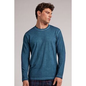 Intimissimi Maglia Manica Lunga in Cotone Washed Collection Uomo Blu Taglia XL