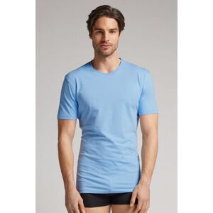 Intimissimi T-shirt in Cotone Superior Elasticizzato Uomo Azzurro Taglia M