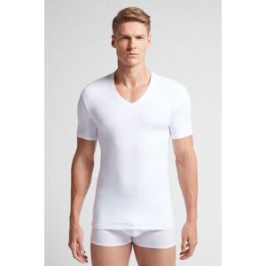 Intimissimi T-shirt Scollo a V in Cotone Superior Elasticizzato Uomo Bianco Taglia M