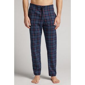 Intimissimi Pantalone Lungo Stampa Tartan Blu/Mattone in Cotone Uomo Blu Taglia M