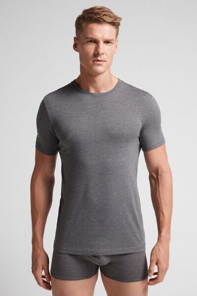 Intimissimi T-Shirt in Cotone Superior Uomo Grigio Scuro Taglia M