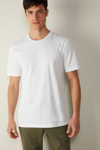 Intimissimi T-shirt in Jersey di Cotone Uomo Bianco Taglia M