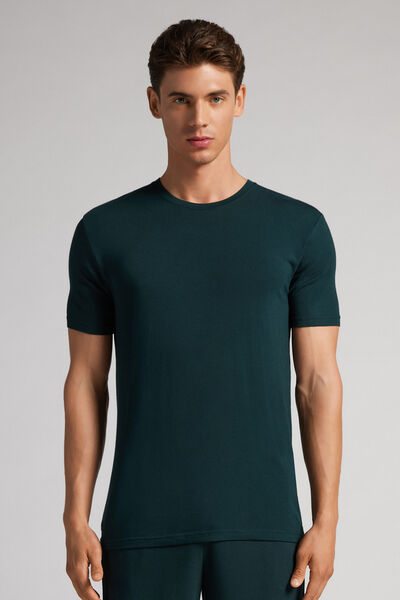 Intimissimi T-shirt in Soft Silk Uomo Verde Taglia L