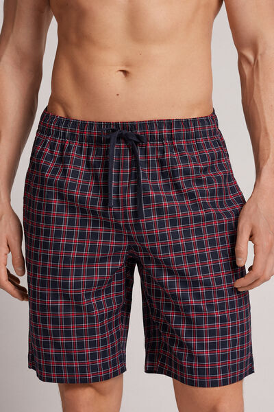 Intimissimi Pantalone Corto in Tela Check Uomo Blu Taglia XL