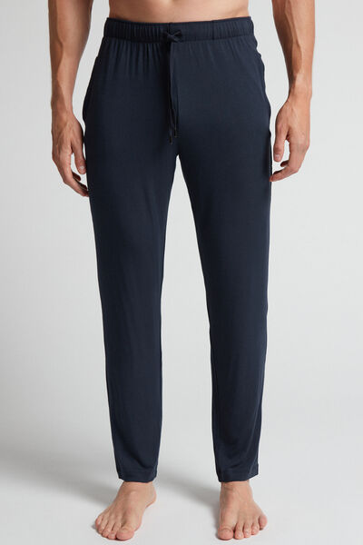 Intimissimi Pantalone lungo in Soft Silk Uomo Blu Taglia XL