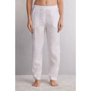 Intimissimi Pantalone in Tela di Lino Donna Bianco Taglia M