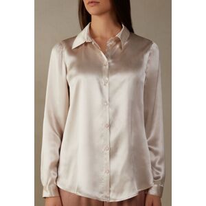 Intimissimi Camicia Manica Lunga in Seta Donna Naturale Taglia L