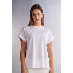 Intimissimi Maglia Manica Corta con Risvolto in Cotone Ultrafresh Donna Bianco Taglia M