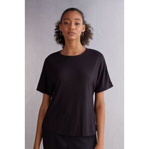 Intimissimi Maglia Manica Corta in Fresh Bamboo Donna Nero Taglia S