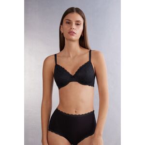 Intimissimi Reggiseno a Balconcino Francesca in Pizzo Donna Nero Taglia 2F