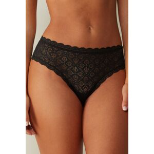 Intimissimi Culotte Brasilianata in Pizzo Donna Nero Taglia 7