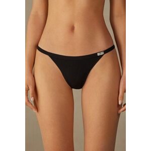 Intimissimi Perizoma Fianchetto in Cotone Donna Nero Taglia 2