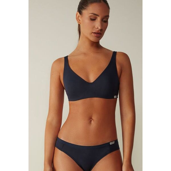 intimissimi reggiseno a balconcino greta in cotone donna blu taglia 2b