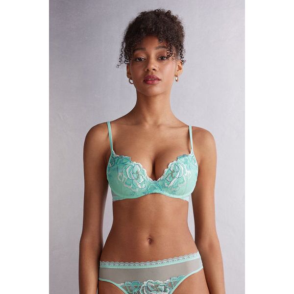 intimissimi reggiseno super push-up gioia emerald flower donna verde taglia 1b