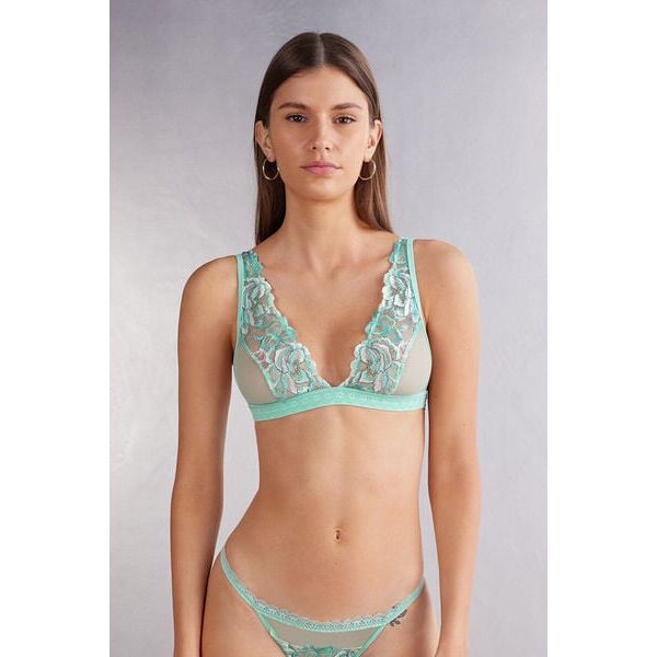 intimissimi reggiseno a triangolo emerald flower donna verde taglia 3b