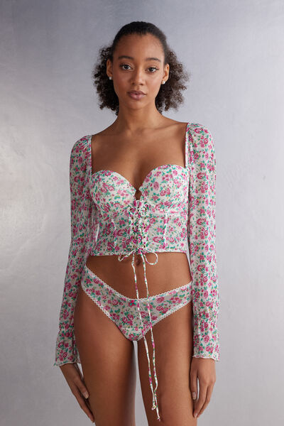 Intimissimi Bustier Anna a Manica Lunga Life is a Flower Donna Floreale Taglia M