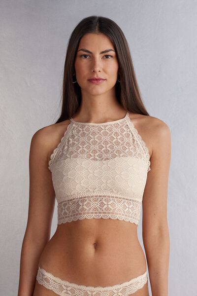 Intimissimi Bra Top in Pizzo Donna Naturale Taglia S