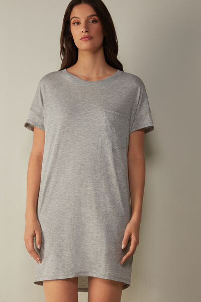 Intimissimi Camicia da Notte in Cotone Ultrafresh Donna Grigio Taglia M