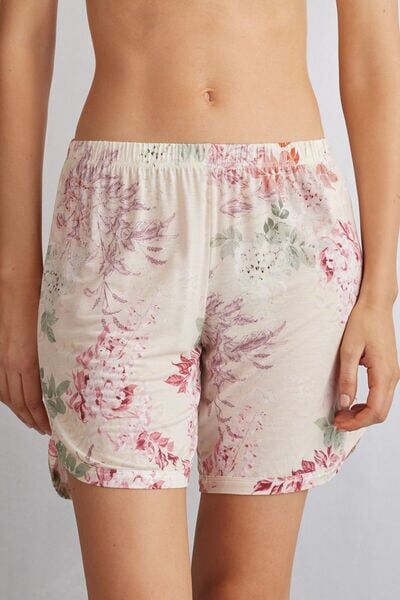 Intimissimi Pantaloncino in Viscosa di Bamboo Secret Garden Donna Floreale Taglia S