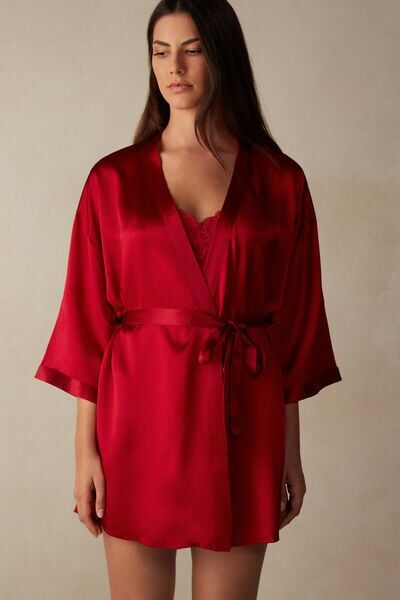 Intimissimi Kimono in Seta Donna Rosso Taglia S/M