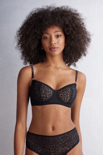 Intimissimi Reggiseno a Balconcino Daniela Your Wild Side Donna Nero Taglia 7B