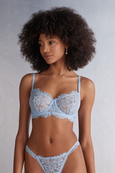 Intimissimi Reggiseno a Balconcino Daniela The Most Romantic Season Donna Azzurro Taglia 3C