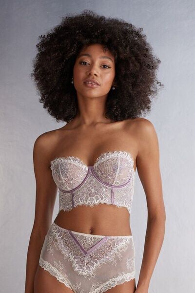 Intimissimi Bustier Balconcino a Fascia Secret Garden Donna Bianco Taglia 2C