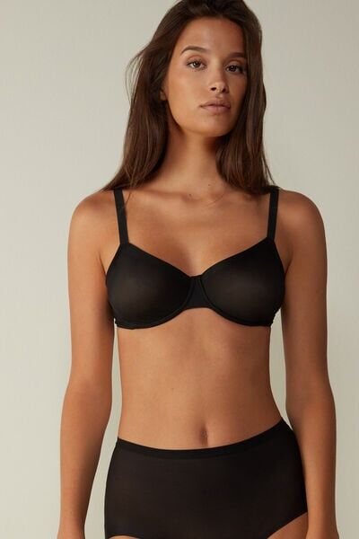 Intimissimi Reggiseno a Balconcino Sveva Invisible Touch Donna Nero Taglia 3B