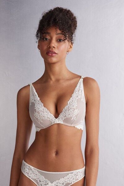 Intimissimi Reggiseno a Balconcino Giorgia Pretty Flowers Donna Avorio Taglia 3B