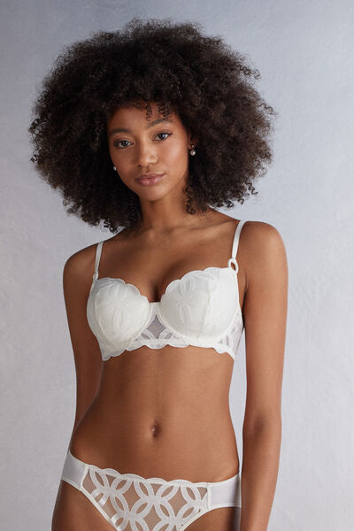 Intimissimi Reggiseno a Balconcino Sofia Crafted Elegance Donna Avorio Taglia 2E